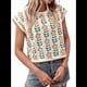 thumbnail image 2 of Suéteres de Punto con Cuello Redondo y Mangas para Mujer, Informales, Estampados, de Verano, Color Abeja, Talla L, 2 of 10