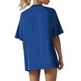 thumbnail image 3 of Jalioing Basic Loose T Shirt for Women Oversized Solid Color Short Sleeve Tee Shirt Casual Comfy Crew Neck Tops, 3 of 7