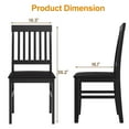 thumbnail image 6 of May in Color Wooden Dining Chairs Set of 4, Modern Dining Chairs with Rubberwood Legs, 350LBS Capacity, Leather Side Seat for Kitchen, Dining Room, Living Room, Home Office, Terrace, Courtyard, Black, 6 of 7