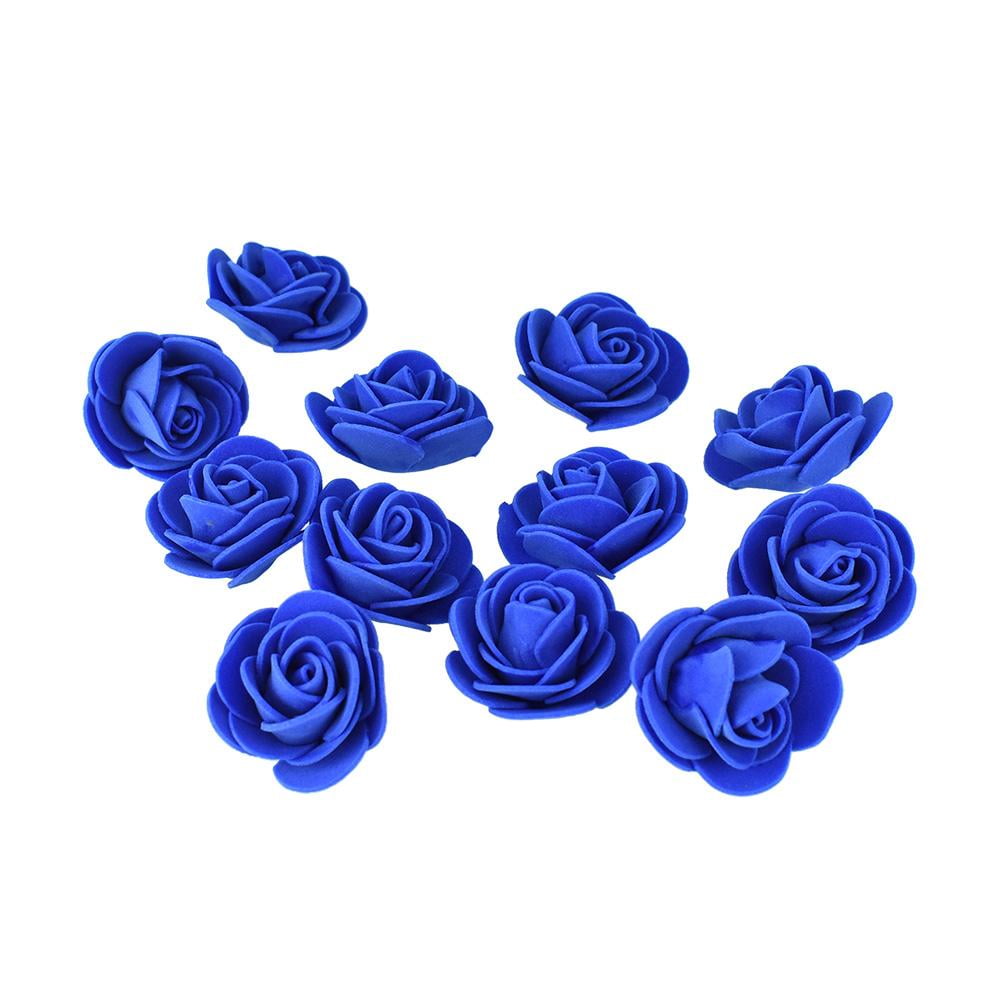 Craft Foam Roses, Royal Blue, 13/4Inch, 12Count