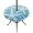 Blue White Gray2, variant on Round Outdoor Tablecloth with Umbrella Hole and Zipper, Gray Blue Starfish Tablecloth with Elastic Waterproof, Summer Coastal Nautical Ocean Classic Patio Table Covers for 36" - 44" Pool Tables