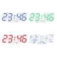 thumbnail image 2 of 3D LED Digital Clock Electronic Table Clock Alarm Clock Wall Glowing Hanging Clocks Red, 2 of 8