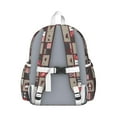 thumbnail image 3 of Red Plaid Dog Jigsaw Puzzle Backpack for School,Cute School Bag,Schoolbag with Adjustable Shoulder Straps & Padded Back,13.4"x11"x4.7", 3 of 6