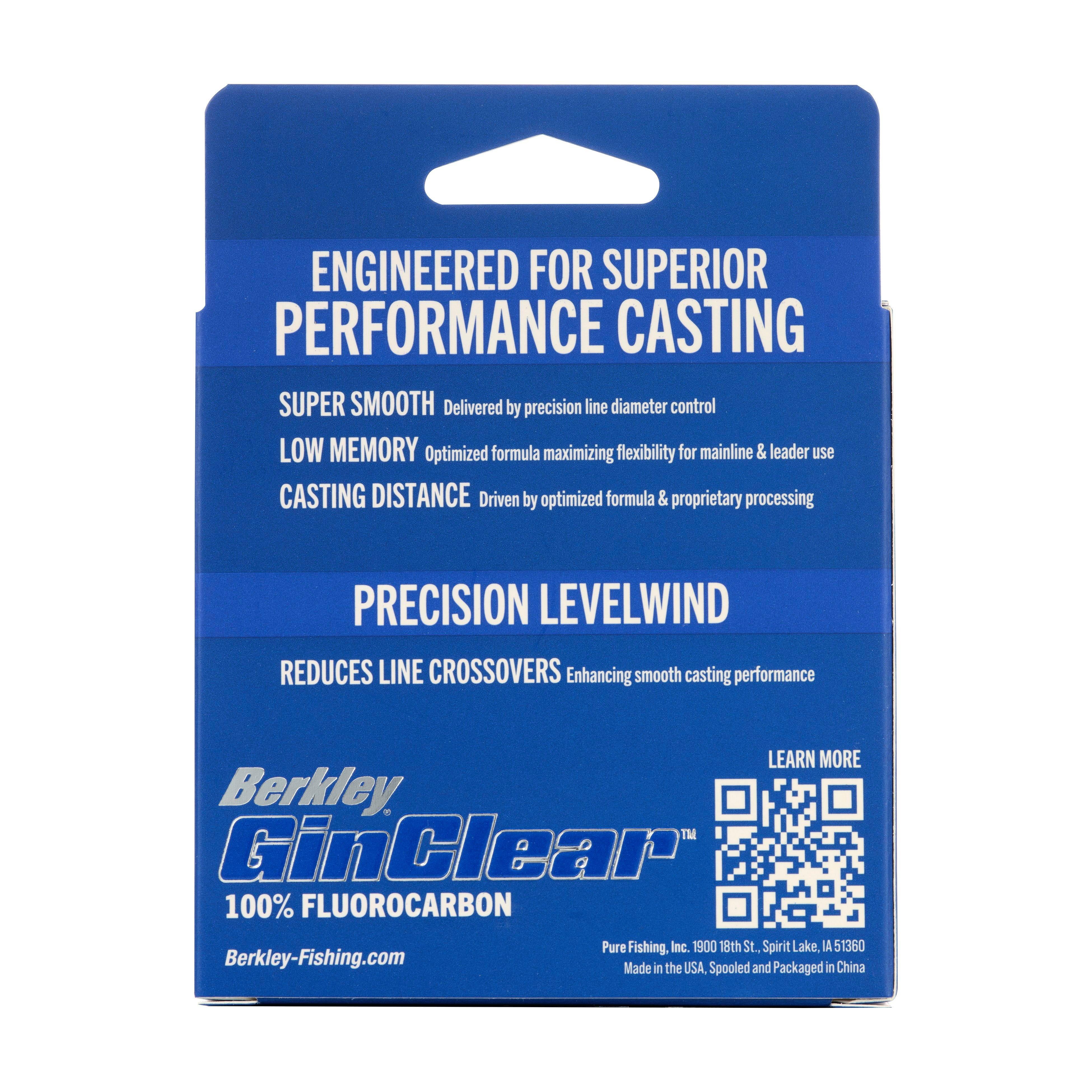 Berkley GINCLEAR Fluorocarbon, Clear, 200 yd,182 m