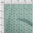 thumbnail image 2 of oneOone Cotton Poplin Aquamarine Fabric Birds Rooster Dress Material Fabric Print Fabric By The Yard 42 Inch Wide, 2 of 5
