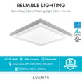 thumbnail image 6 of Luxrite 1x1 FT LED Panel Flush Mount Lights, 18W Edge-Lit, 5 Color Selectable, 1500 Lumens, Damp Rated, UL Listed, 6 of 7