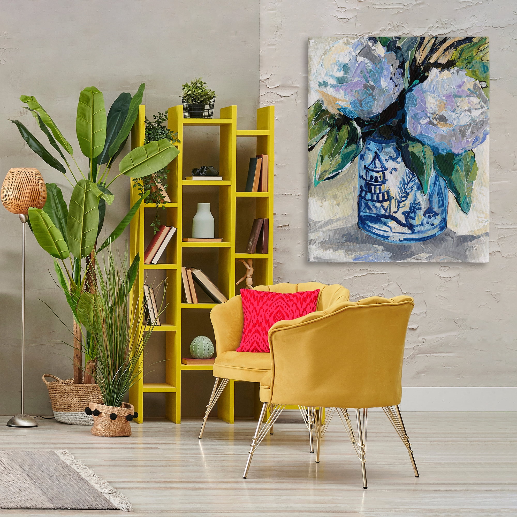 Stupell Industries August Blooming Bouquet Plants & Flowers Painting Wrapped Canvas Art Print Wall Art, 36 x 48