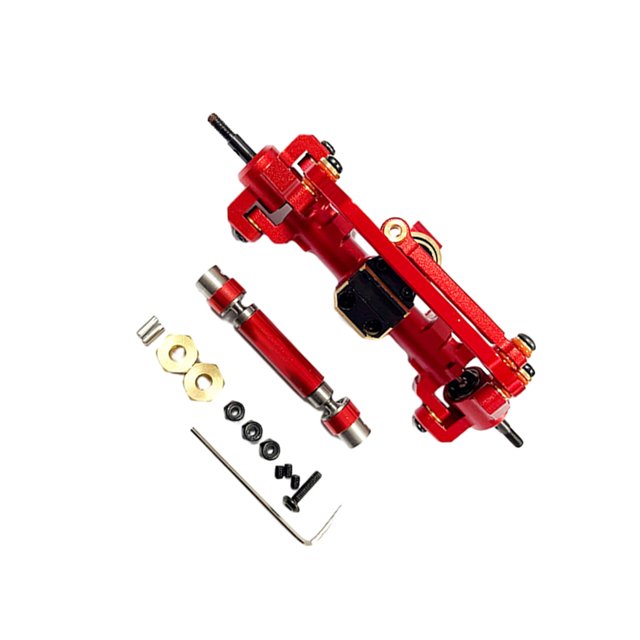 Xingzhi Worm All Metal Front Axle Easy To Install Durable All-Metal Construction Red 1Set