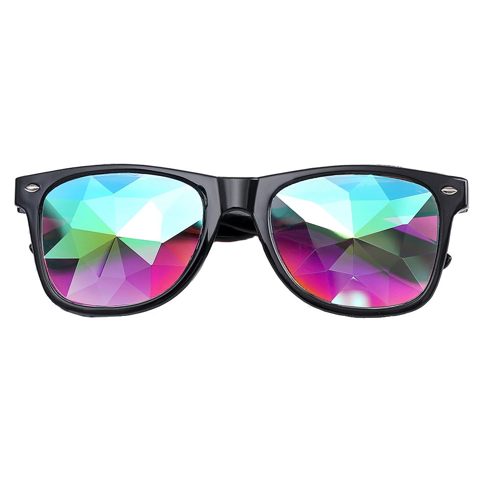 SODIAL Kaleidoscope Glasses Rave Festival Party Sunglasses Diffracted Lens-Transparent 