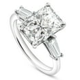 thumbnail image 2 of Pompeii Certified 4.75Ct Radiant Cut Baguette Diamond Engagement Ring 14k Gold Lab Grown, 2 of 7