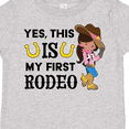 thumbnail image 4 of Inktastic Yes, this IS my First Rodeo- cowgirl in hat and boots Girls Toddler T-Shirt, 4 of 5
