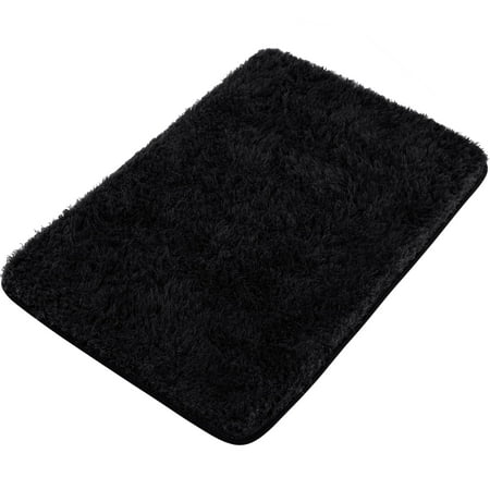 Soft Fluffy Shag Area Floor Rug Carpet for Living Room Black 4' x 5'2"