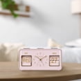thumbnail image 4 of La Crosse Clock Daily Flip Pink Tabletop Alarm Clock with Calendar, 636-379P, 4 of 6