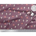 thumbnail image 2 of Soimoi Rayon Fabric Floral & Dog Cartoon Print Fabric by The Yard 42 Inch Wide, 2 of 3