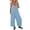 14# Sky Blue, variant on Sleeveless Jumpsuits Womens Loose Adjustable Spaghetti Strap Stretchy Long Pant Romper Jumpsuit with Pockets Green S