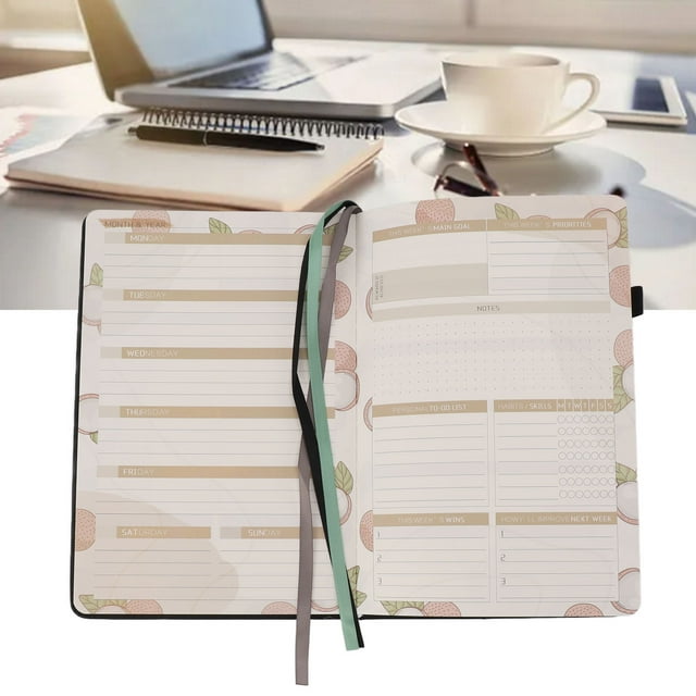 Cuaderno de Diario A5 Bloc de Notas Reutilizable de Cuero PU con una Exquisita Cubierta Dura para el Dibujo del Plan de Programación del Diario ANGGREK Otros