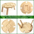 thumbnail image 2 of Wooden Outdoor Folding Picnic Table with Holder 2 in 1 Wine Glass Rack, 2 of 7