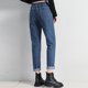 thumbnail image 5 of WILLBEST Jeans Mujer Pantalones Vaqueros Rectos de Cintura Alta para Mujer, Pantalones Vaqueros Elásticos, Pantalones Retro Cortos, Estilo Harlan Liso, Ajuste Cómodo, Diseño de Bolsillo Mediana, 5 of 7