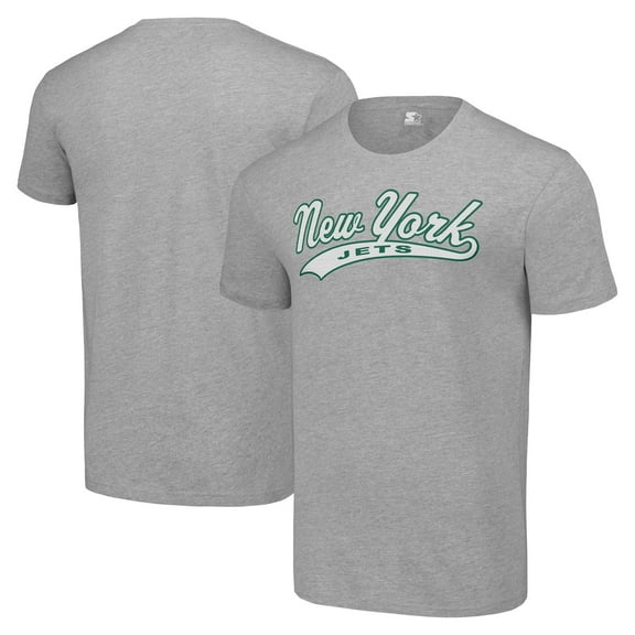 Men's Starter Heather Gray New York Jets City Tailsweep T-Shirt