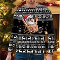 thumbnail image 2 of NLLSHGJ Chandail à Capuche Homme Fermeture Éclair Automne et Hiver Tendance Décontractée Imprimé de Noël Chandail Col Rond Chandail à Capuche pour Homme Fermeture Éclair Sans Capuche Chandails en Molleton Homme Chandails à Capuchon Fermeture Éclair, 2 of 4