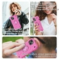 thumbnail image 5 of Rugged Case for iPhone 15 Ring Holder Kickstand Cover with Screen Protective Film, Heavy Duty Triple-Layers Military Grade Hybrid Shockproof Drop Resistant Case, Pink, 5 of 6