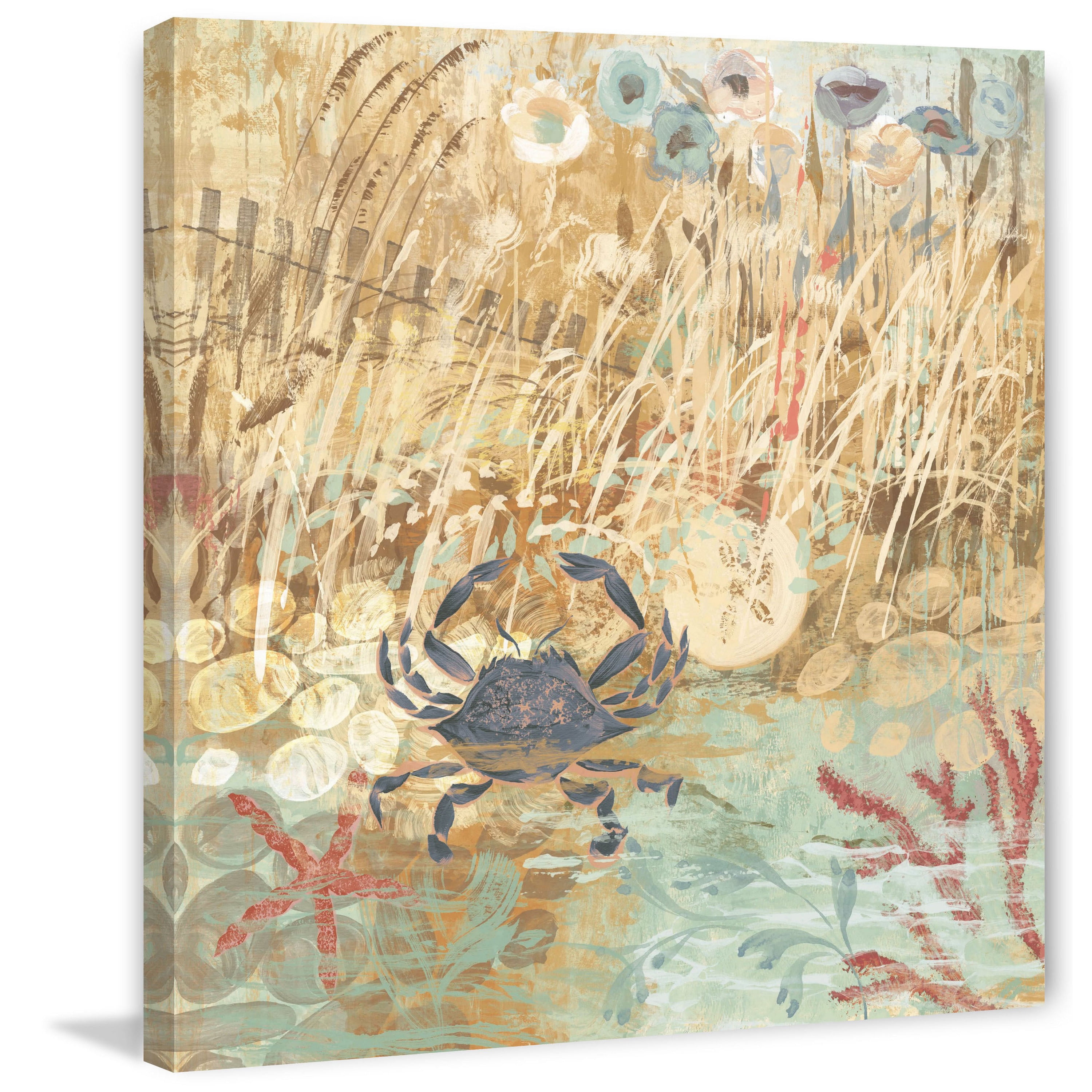 Marmont Hill A Floral Frenzy Coastal I Painting Wall Art Print