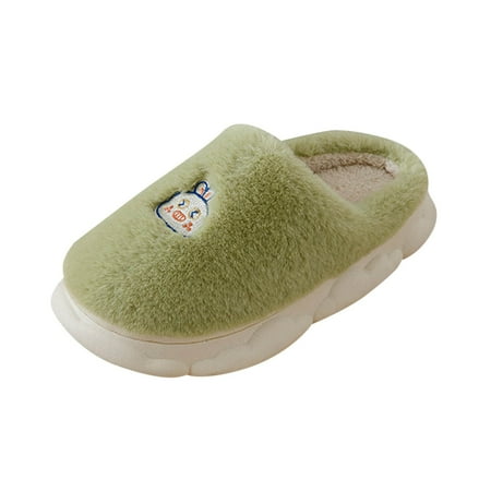 

Women Slippers Slippers Indoor Home Lightweight Winter Cute Cartoon Rabbit Warm Cotton Slippers