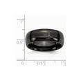 thumbnail image 6 of Black Ceramic Ring Band Wedding Beveled Comfort 8mm Brushed and Polished, 6 of 6