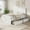 White, variant on VanAcc Full Size Solid Wood Bed Frame with 50" Tall Headboard, Mid-Century Modern Bed with, Wooden Platform Bed with 2 Drawers, Espresso