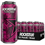 Rockstar Punched Berry Sangria Energy Drink, 16 Fl Oz, 12 Pack Cans (Packaging May Vary)