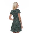 thumbnail image 2 of Women’s A Line Green Oriental Summer Dress, Retro Triangle Arrangement, Cross Wrap V Neck, 6 Sizes, by Ambesonne, 2 of 2