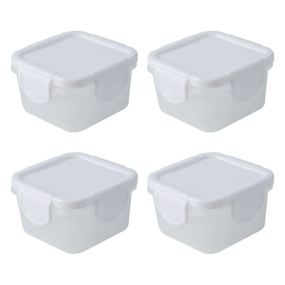 Boîte de Conservation Mini Fraîcheur avec Couvercle 4 Pcs 2.0X2.0X1.6in