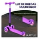 thumbnail image 4 of Hurtle Monopatin Scooter para Niños de 2 a 5 Años, 3 Ruedas con Luces LED, Mini Kickboard con Freno, Manillar Ajustable de 63 cm a 71 cm, Antideslizante, Patin del Diablo, Violeta, 4 of 7