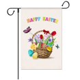 thumbnail image 4 of 2 bandera de jardín de Pascua Vertical de doble cara impresa patrón de flor de huevo de conejito para Banner para vacaciones al aire libre en el patio de la granja esquí esquí Gafas de esquí, 4 of 5