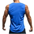 thumbnail image 5 of Fashion Men Tank Tops Gym Plus Size Casual Mesh Round Neck Pullover Sports Sleeveless Top, 5 of 7