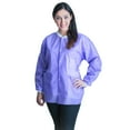 thumbnail image 2 of FitMe Adult Disposable Lab Jacket Purple Medium 10 Ct, 2 of 2