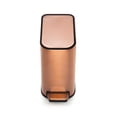 thumbnail image 3 of 1.3 Gallon Copper Slim Stainless Steel Pedal Trash Can – Soft Close for Narrow Spaces, 3 of 5