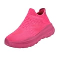 thumbnail image 3 of Domzle Womens Mens Slip on Walking Shoes Comfort Lightweight Casual Sneakers Non-Slip Breathable Work Shoes Mesh Sport Casual Fashion Running Sneakers Hot Pink, 3 of 7