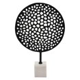 thumbnail image 1 of Plutus Brands PBTH93172 Sculpture Ronde en Métal avec Marbre&44; Noir, 1 of 1