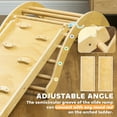thumbnail image 3 of Kids Bedroom Furniture Qaba Toddler Climbing Toys, Indoor 4 In 1 Pikler Climbing Set with Arch Climber, Ramp & Cushion, Wooden Montessori Climbing Set, Baby Play Gym for Indoor Playground, Wood,Baby, 3 of 9