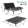 thumbnail image 3 of CONCETTA Twin XL Electric Bed Frame, with 2 USB Ports and Wireless Remote Individually Adjustable Head and Foot, 3 of 5