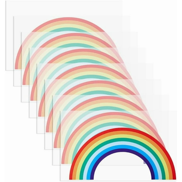 8 pegatinas arcoíris para coche LGBT, autoadhesivas de plástico PET, para limpiaparabrisas, impermeables, Aoto