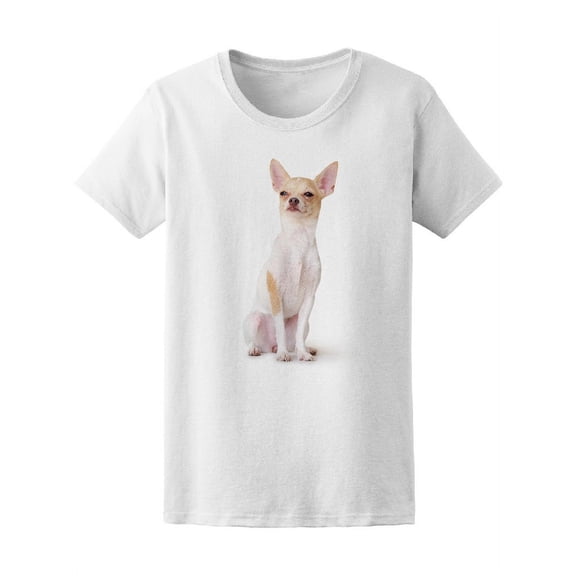 Cool White Chihuahua Dog T-Shirt Women -Image by Shutterstock, Female x-Large