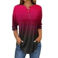 thumbnail image 2 of ZHENHONG Womens V Neck T Shirts, 3/4 Length Sleeve Womens Tops 2025 Spring Casual Tunic T Shirts Womens Tops Going Out Tops, 2 of 5