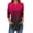 Hot Pink, variant on Long Sleeve Shirts For Women Summer Neck Casual Print Henley 3/4 Sleeve Womens Blouses