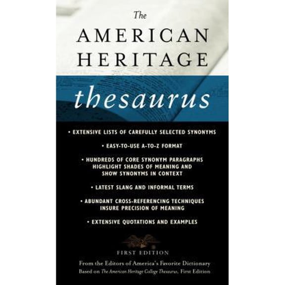 Pre-Owned The American Heritage Thesaurus, First Edition (Unknown) 0440242541 9780440242543
