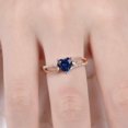 thumbnail image 6 of HeartsAndYou 1ct Natural Blue Sapphire Floral Solitaire Engagement Ring 14k SOLID Rose Gold, 6 of 9