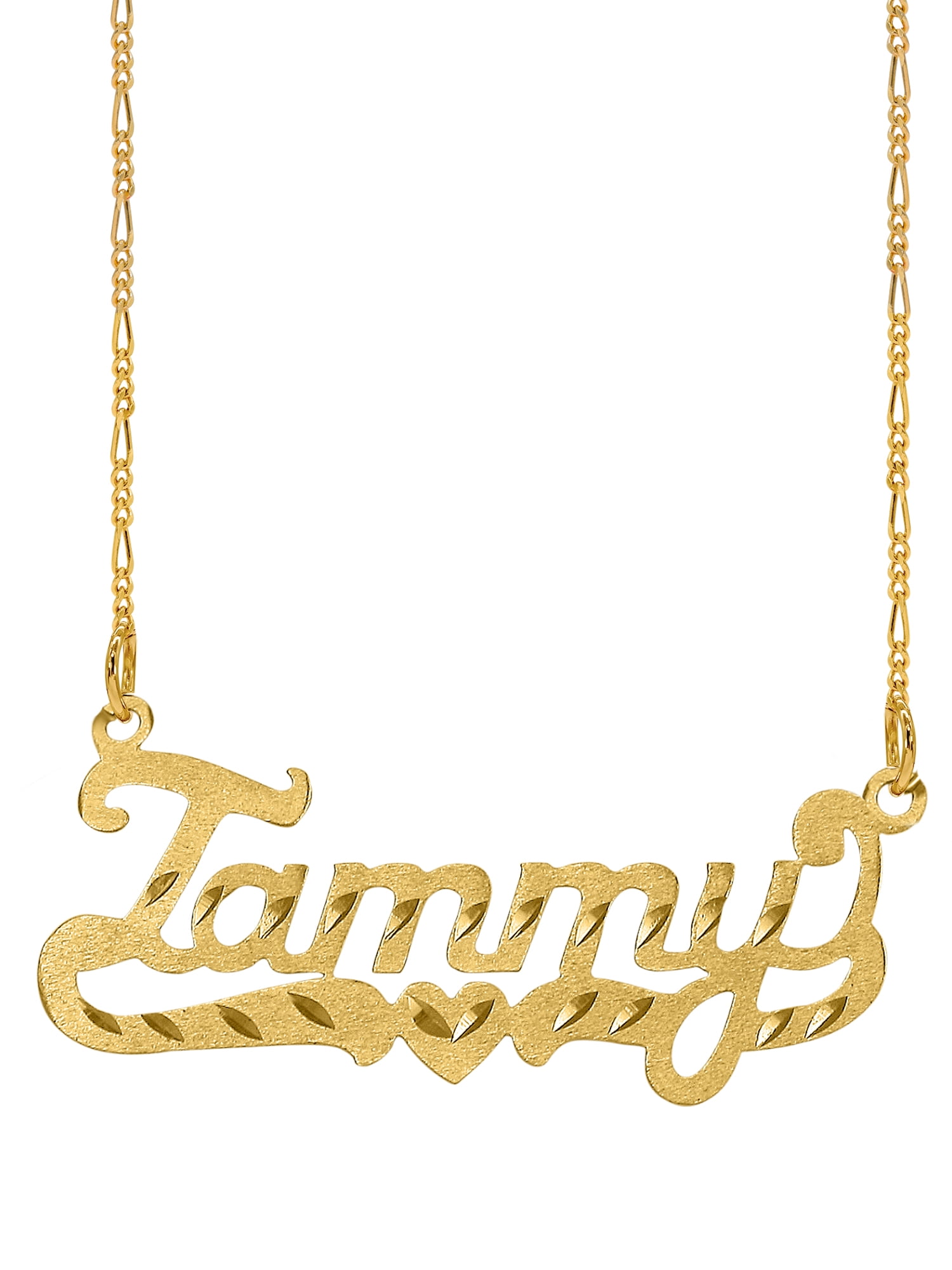 Personalized Name Rolo Chain Customizable SCRIPT MT BLOOD Font Stainless Steel Name Necklace DIY Nameplate Jewellery With Gift Box Amy, Anna, Tina, Victoria and so on, 43 Names Common Names