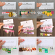 thumbnail image 3 of Juego de 6 pendientes de niña adorables y frescos con forma de mariposa rosa y flor de piruleta, 3 of 6