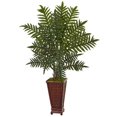 thumbnail image 1 of 4 ft. Evergreen Plant in Decorative Wood Planter, 1 of 1